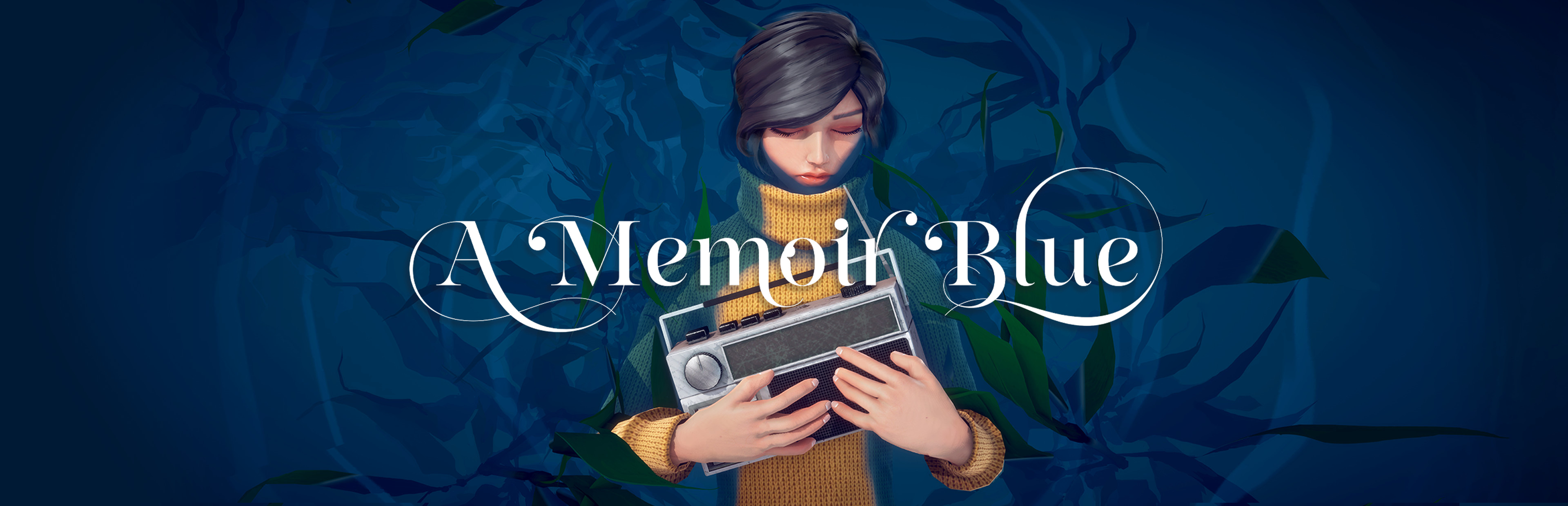 Official Steam library artwork shows Miriam holding a radio beneath the A Memoir Blue title.