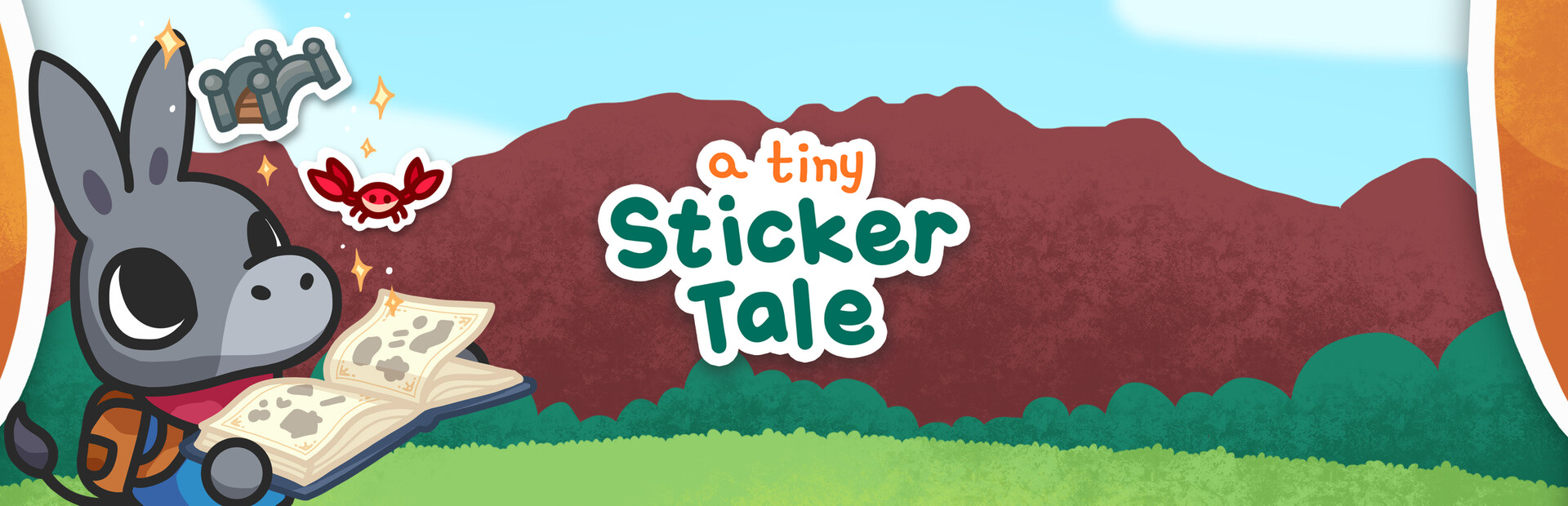 Official Steam library artwork shows Flynn and island friends beneath the A Tiny Sticker Tale title.