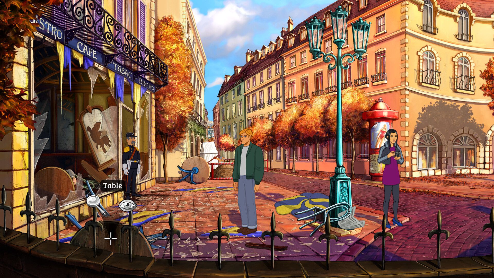 The Paris café and street appear in the remastered artwork.