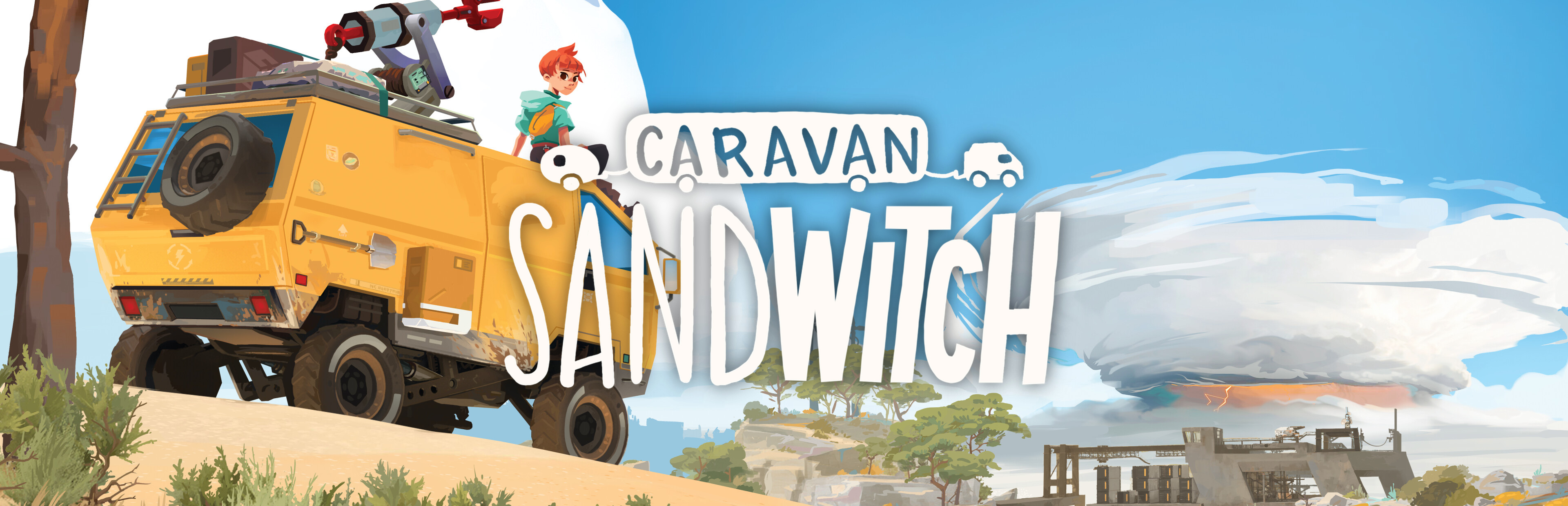 Official Steam library artwork shows Sauge and her yellow van on Cigalo beneath the Caravan SandWitch title.