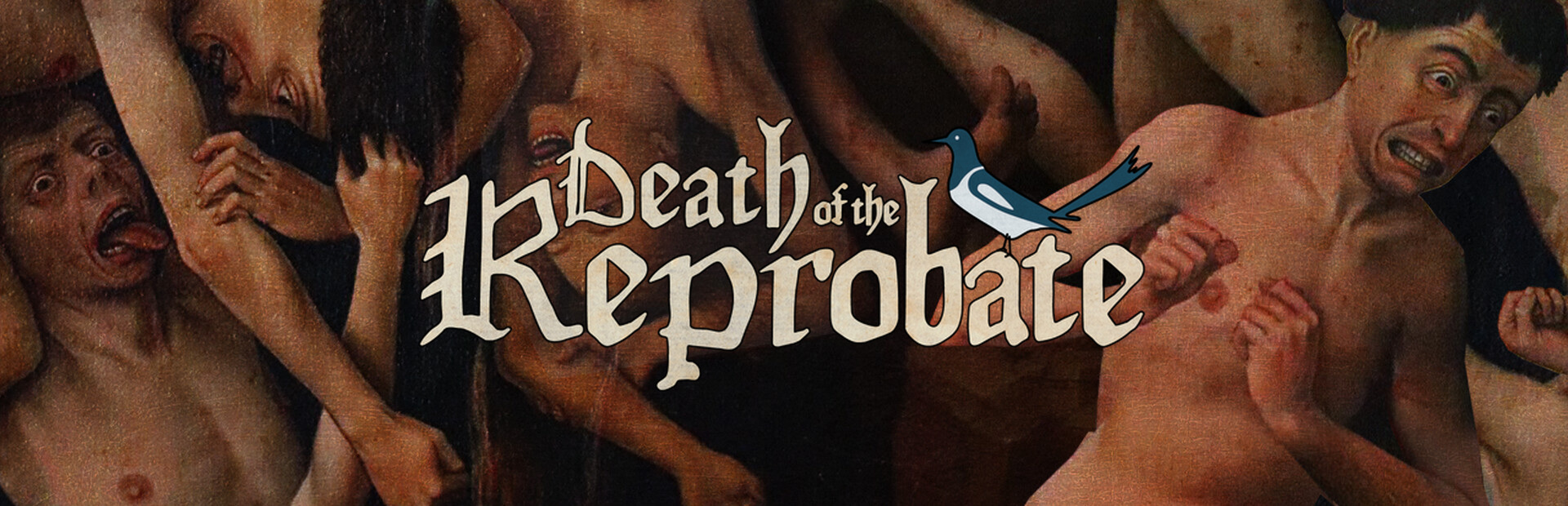 Official Steam library artwork places Death of the Reprobate over a crowded Renaissance-style painted scene.