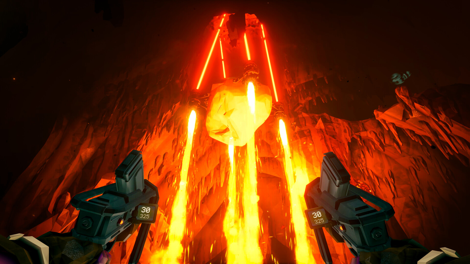 A miner approaches a glowing structure deep inside a cavern.