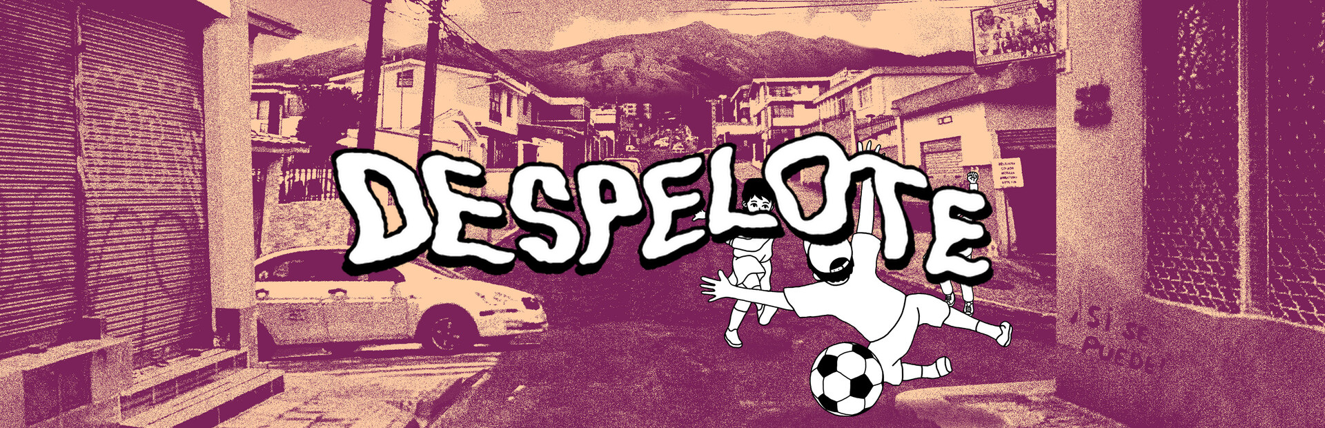 Official Steam library artwork places the despelote logo and illustrated children over a Quito street scene.