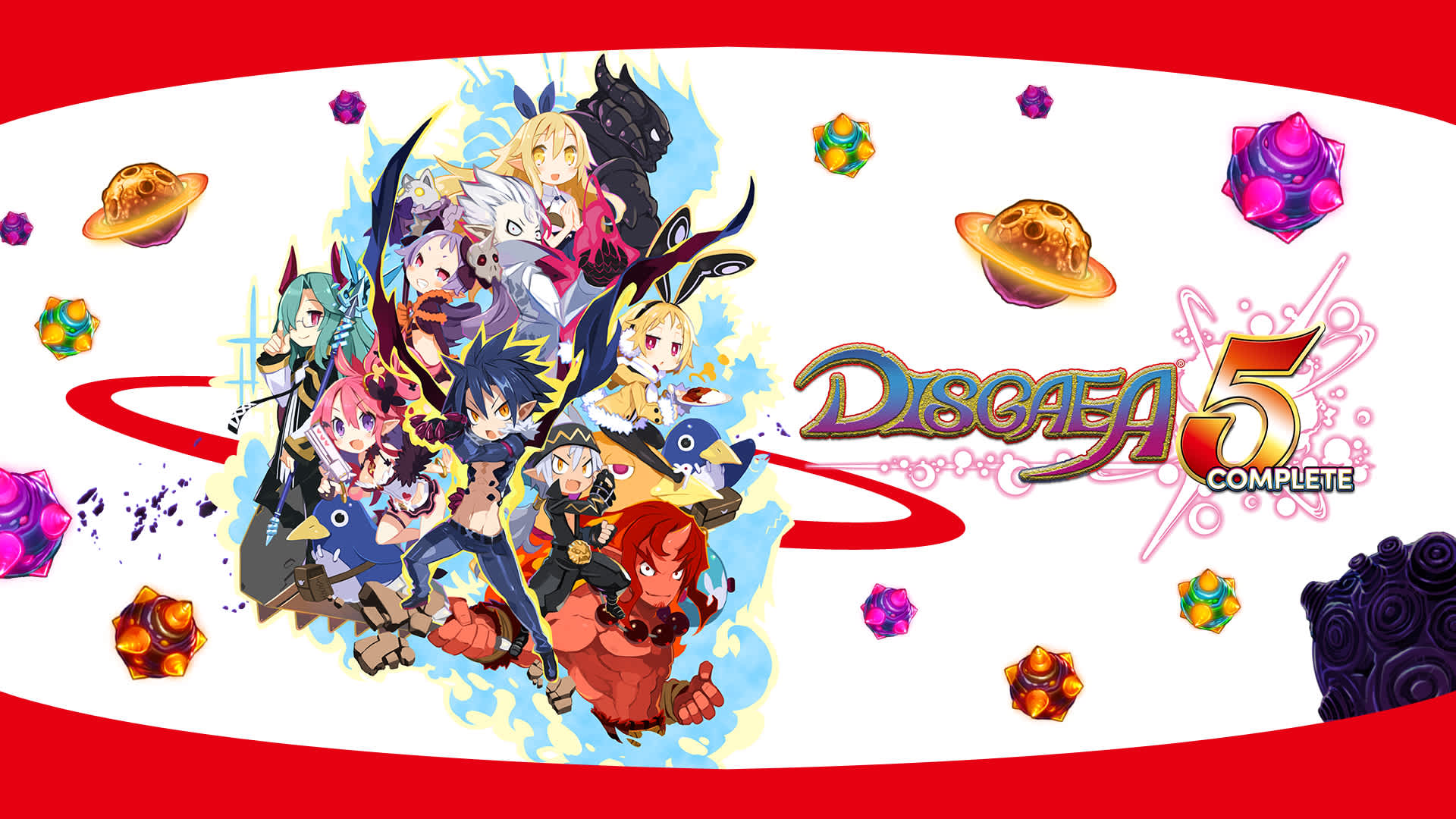 Disgaea 5 Complete artwork showing Killia and several party members beside the game title.