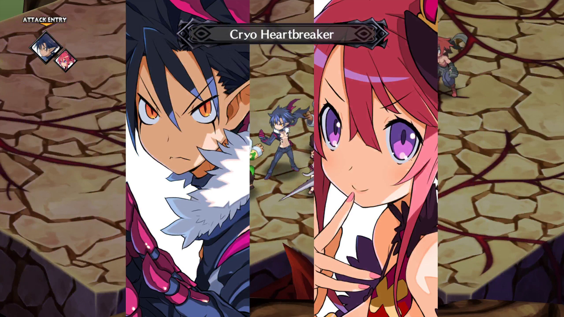 A character attack cut-in appears during a tactical battle.