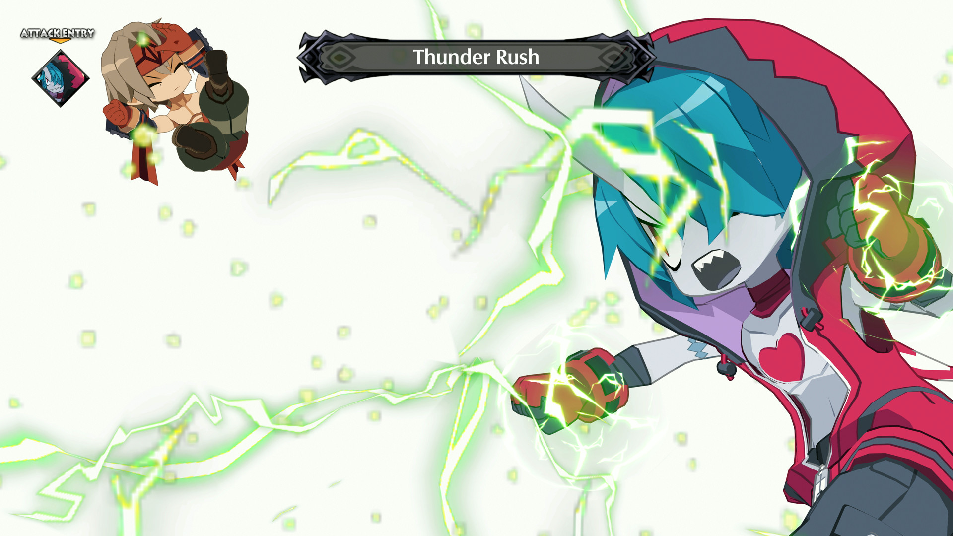 Zed performs Thunder Rush in a bright special-attack scene.