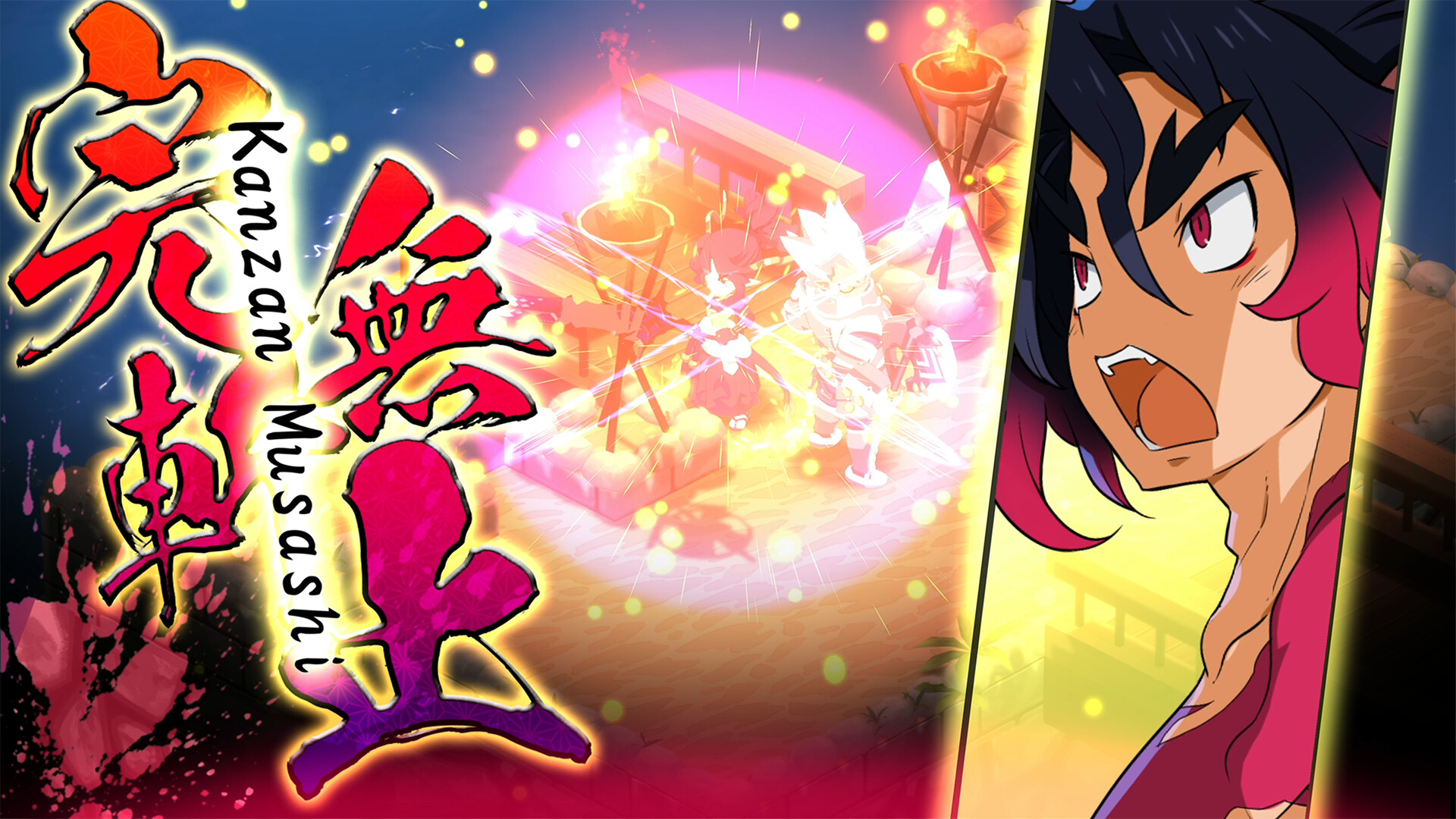 Fuji appears beside a Kanazan Musashi attack effect.