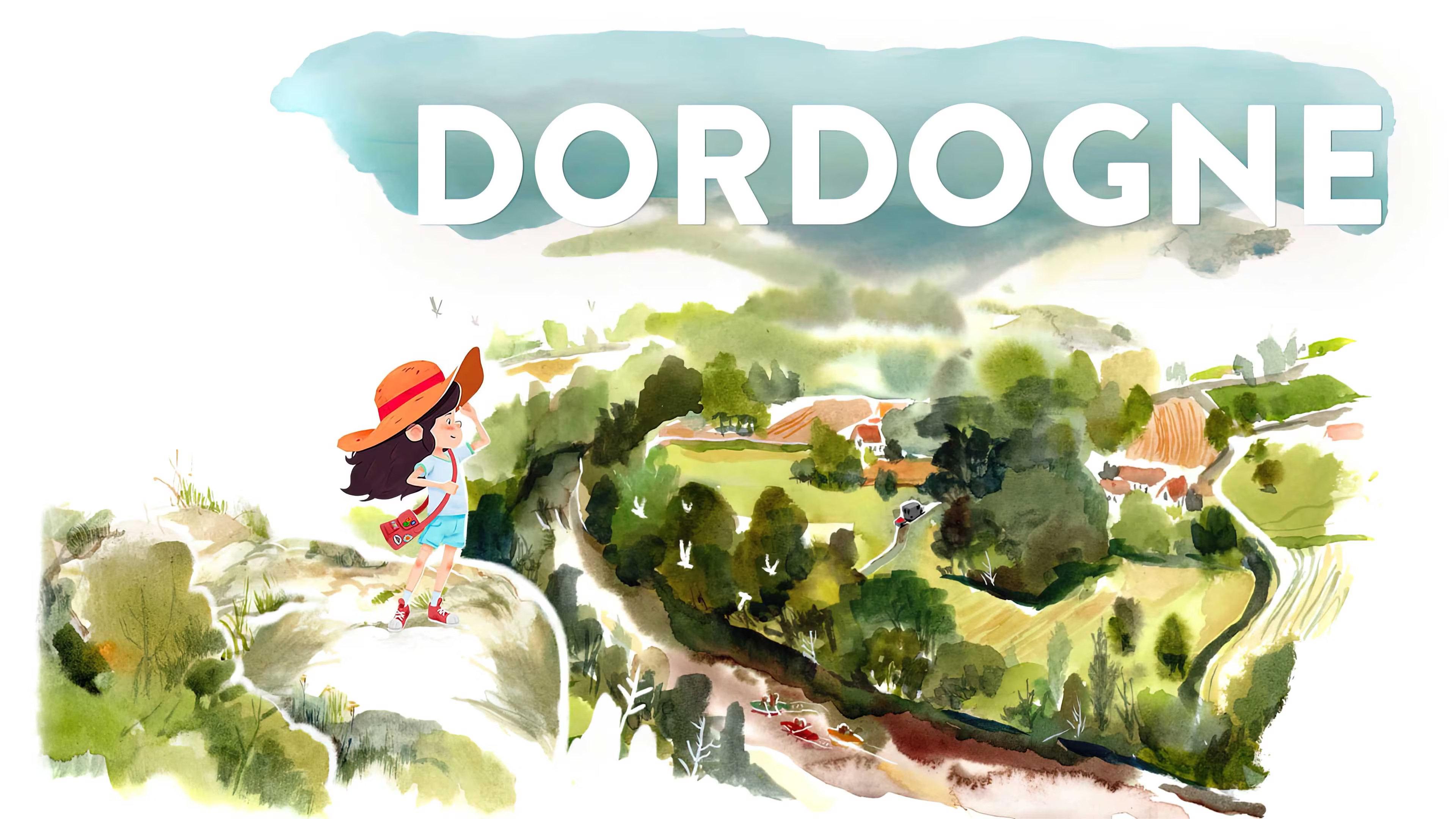 Mimi and the Dordogne landscape in official game artwork.