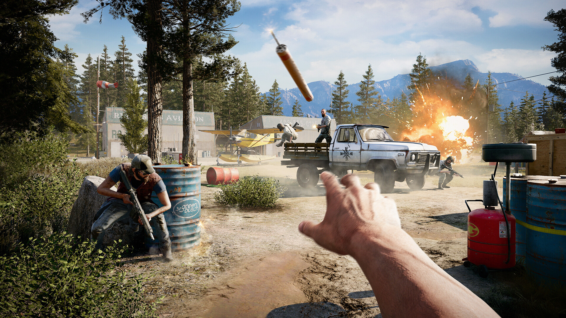A first-person fight breaks out in Hope County.