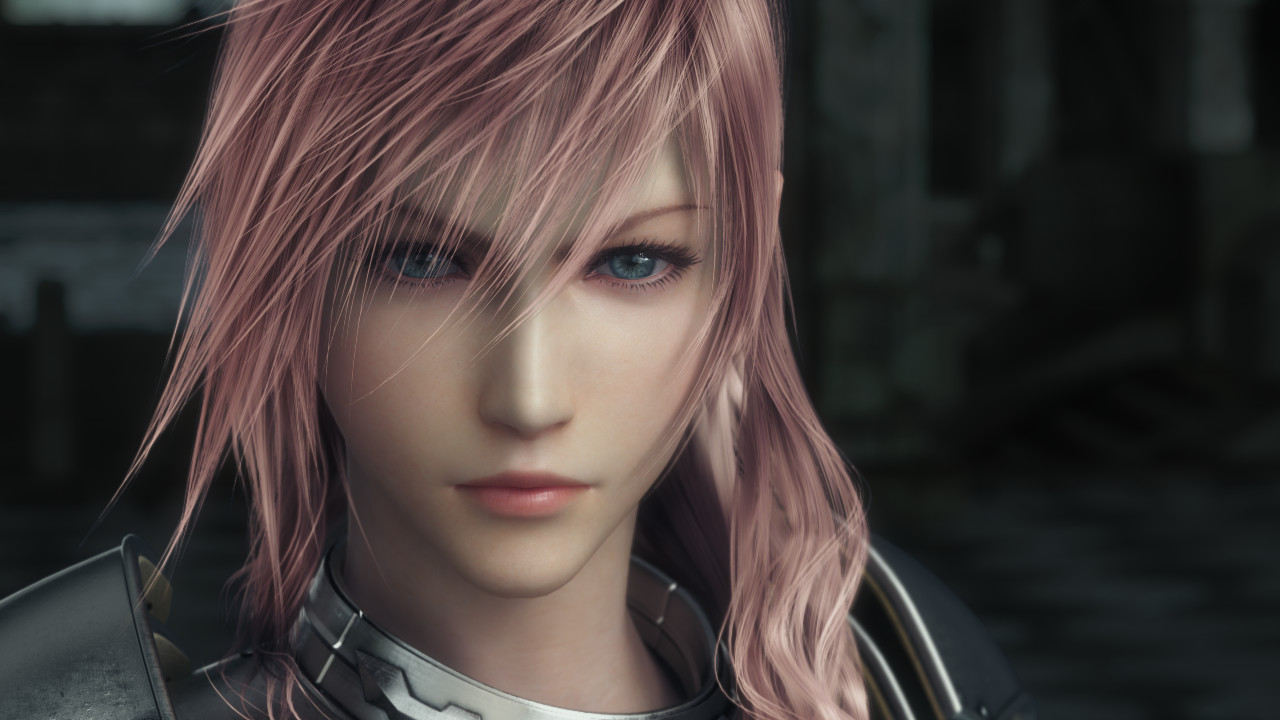 A close-up of Lightning in armour.