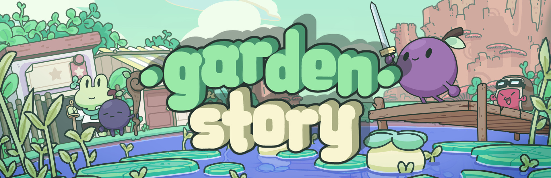 Official Steam library artwork places the Garden Story title among the Grove’s fruit and vegetable characters.