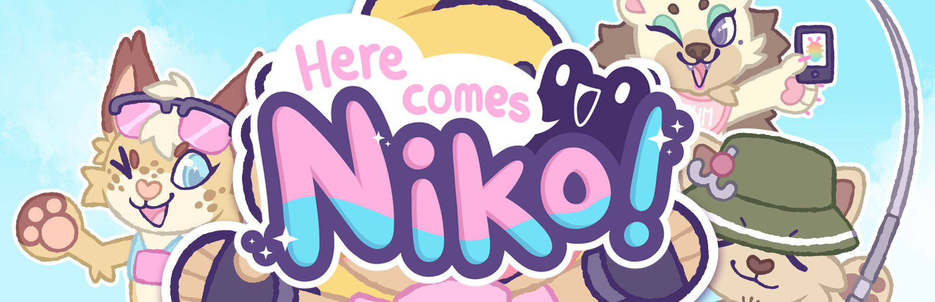 Official Steam library artwork places the Here Comes Niko! title among its animal characters.