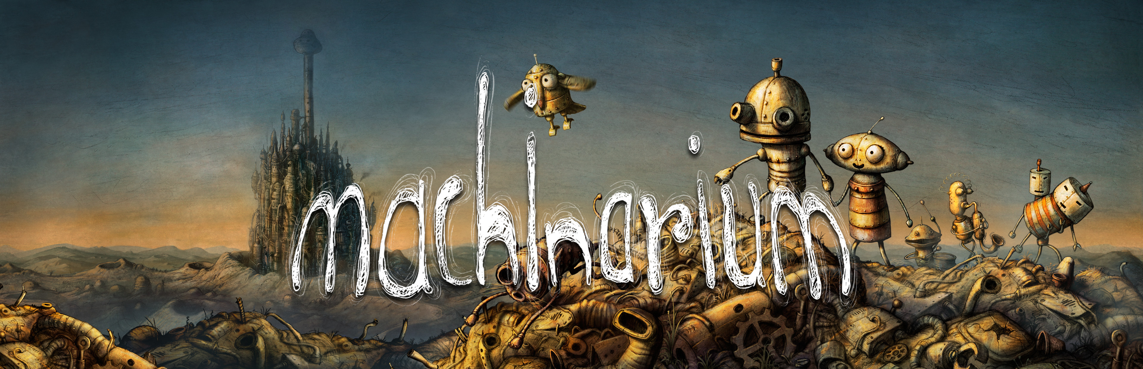 Official Steam library artwork shows Josef and other robots above the Machinarium title.