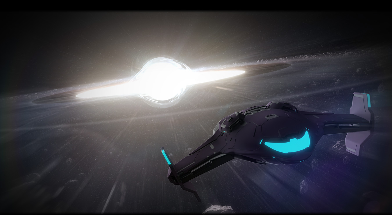 Samus’s ship approaches the planet ZDR from space.