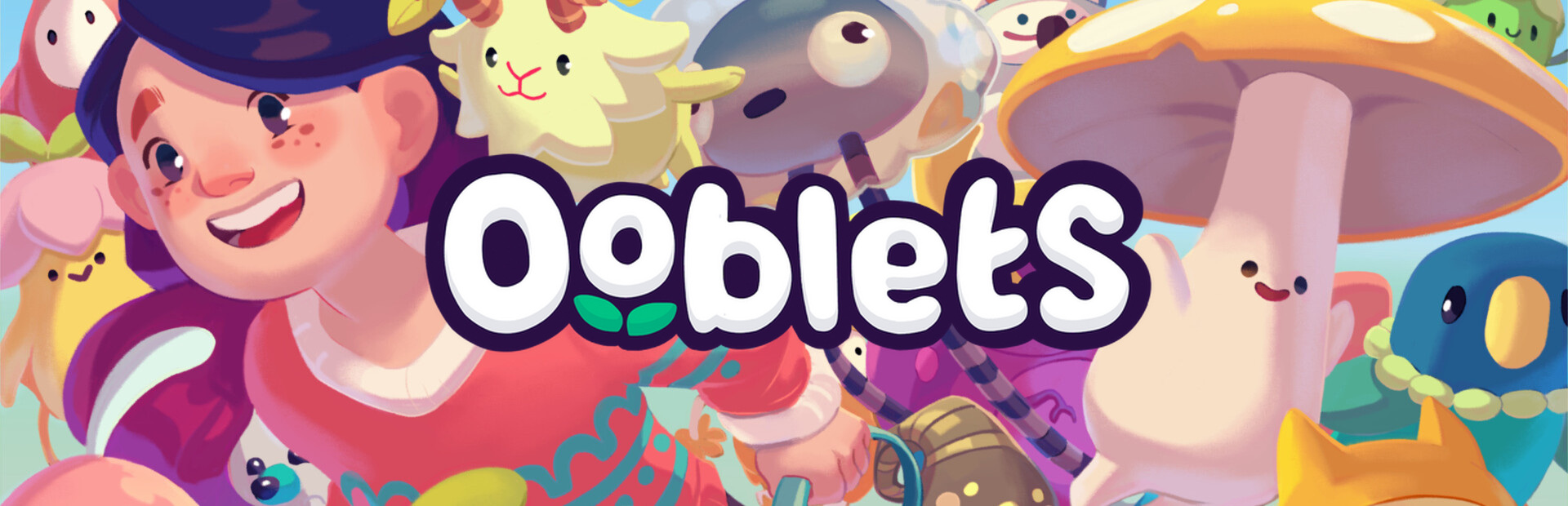 Official Steam library artwork places the Ooblets title among its human and creature cast.