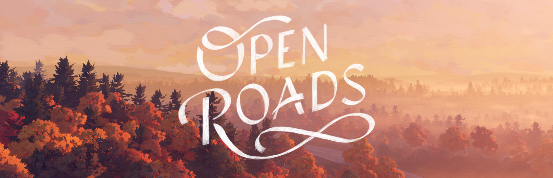 Official Steam library artwork places the Open Roads title over an autumn landscape.