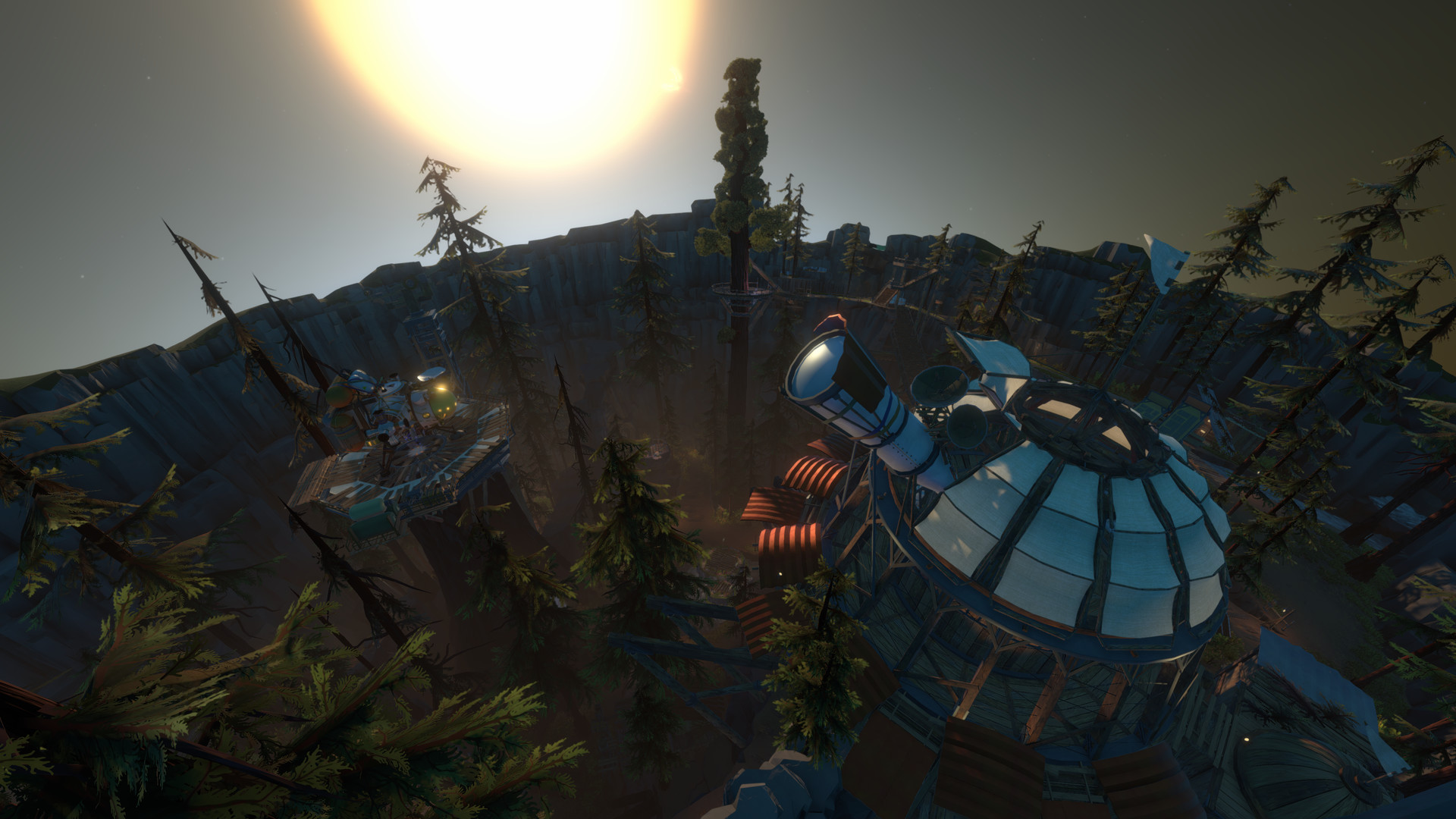 A view over the Hearthian village and observatory.