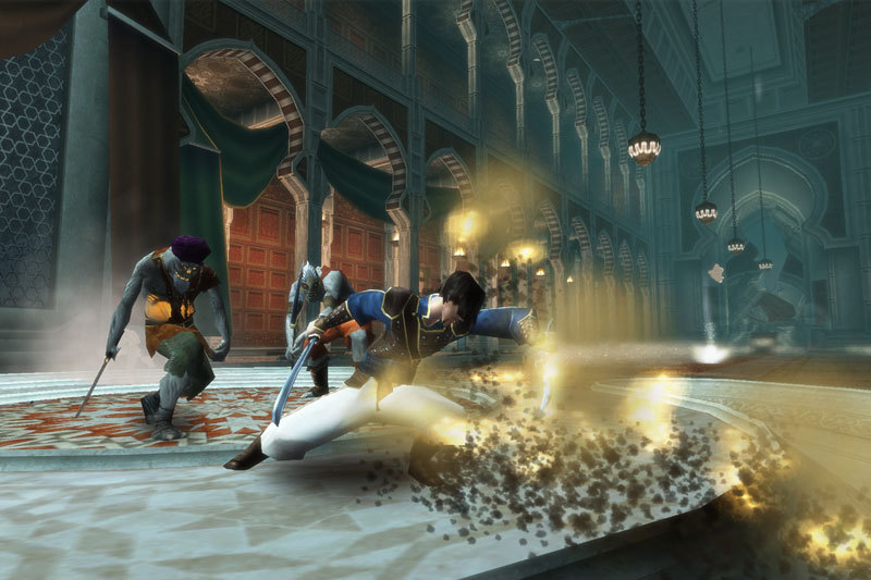 The Prince uses the Dagger during a palace battle.