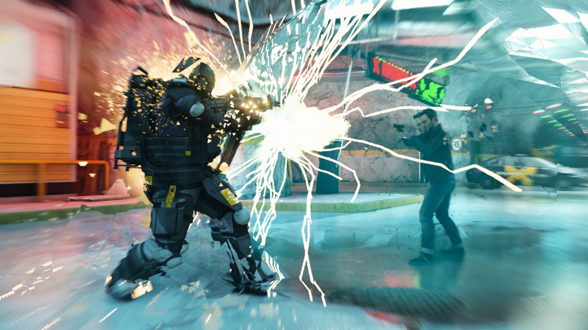 A time effect erupts around an armed opponent during combat.