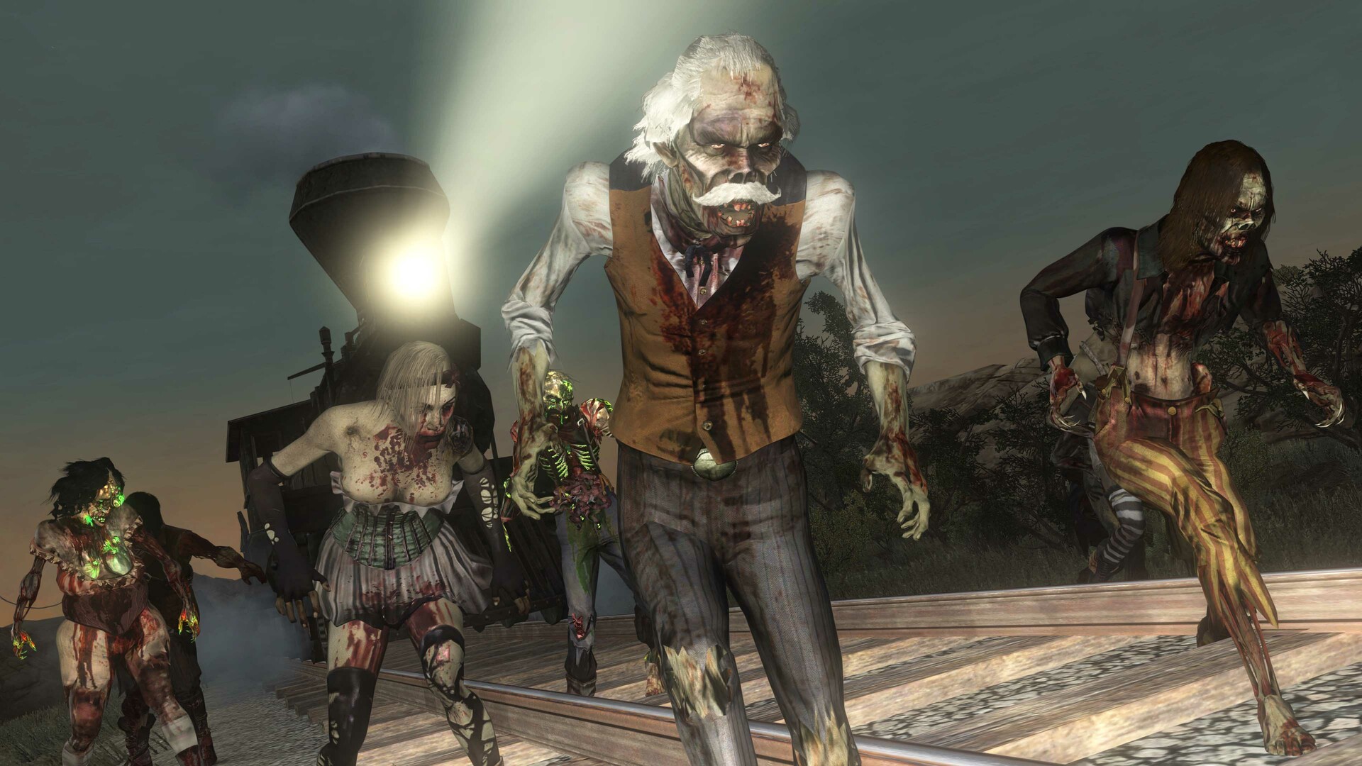 Undead enemies charge during the included Undead Nightmare expansion.