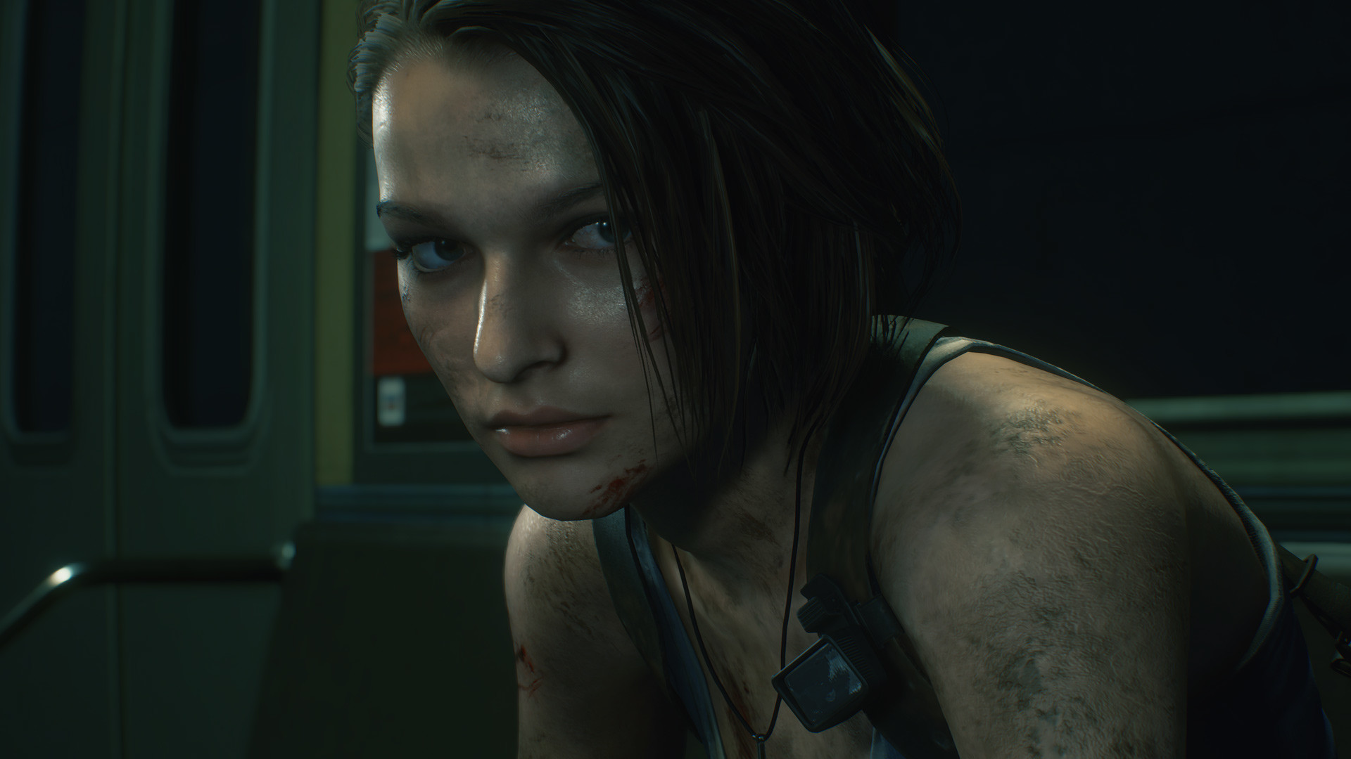 Jill Valentine looks ahead during the Raccoon City outbreak.