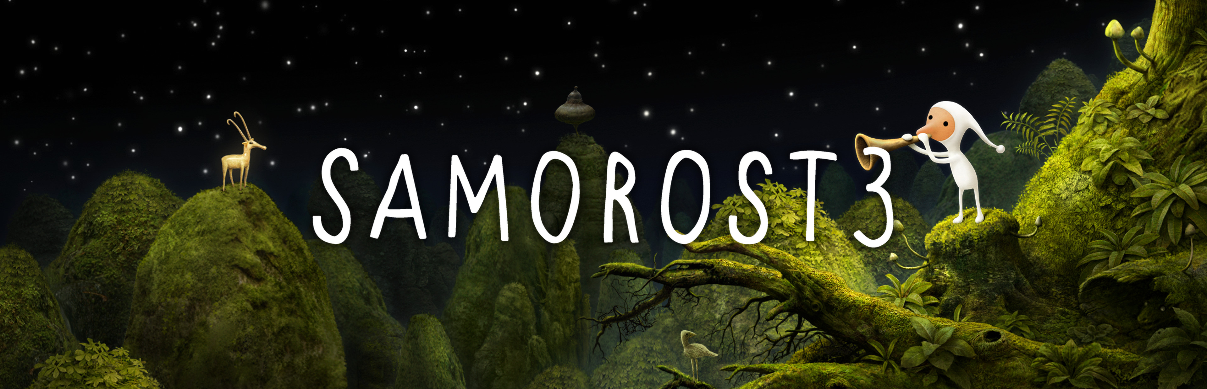 Official Steam library artwork shows the gnome playing his flute beside the Samorost 3 title.