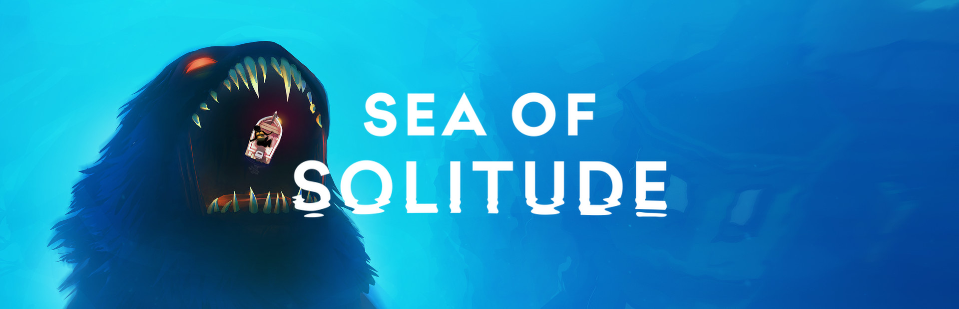 Official Steam library artwork shows Kay’s boat near a giant creature beneath the Sea of Solitude title.