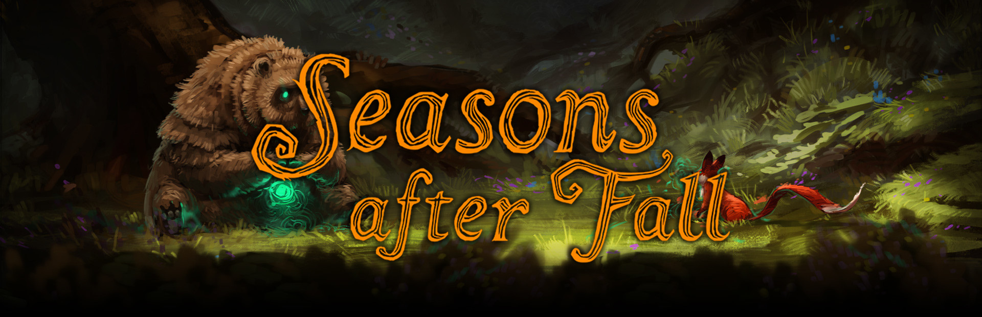 Official Steam library artwork places the Seasons after Fall title between a fox and a bear in a painted forest.