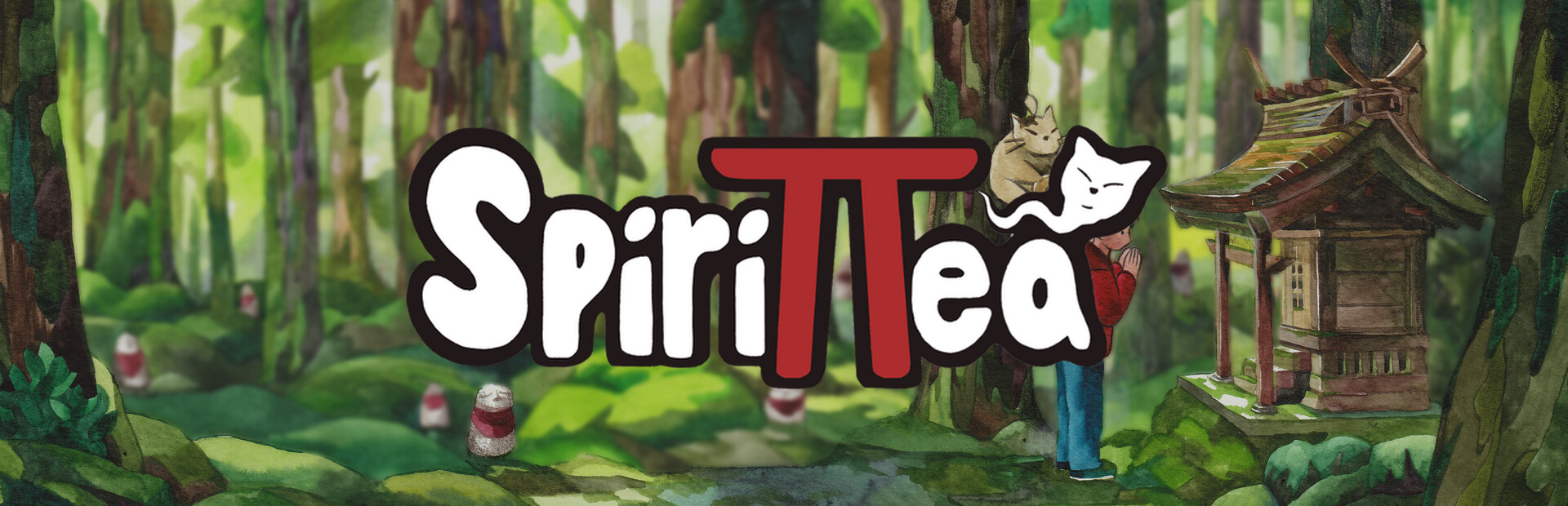 Official Steam library artwork places the Spirittea title beside a character and forest shrine.