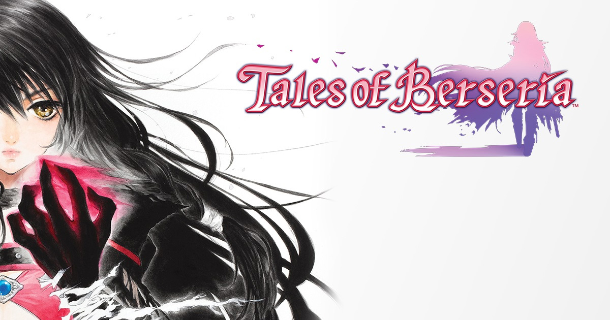 Velvet Crowe raises her glowing left hand beside the Tales of Berseria logo.
