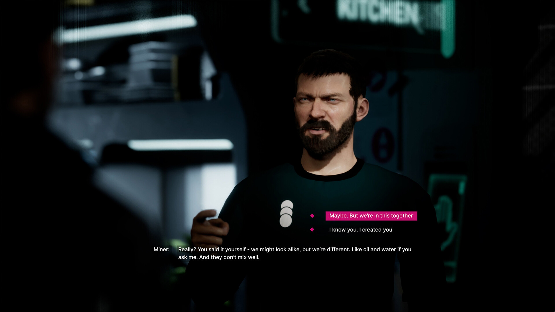 One of Jan’s alternate selves speaks inside the mobile base.