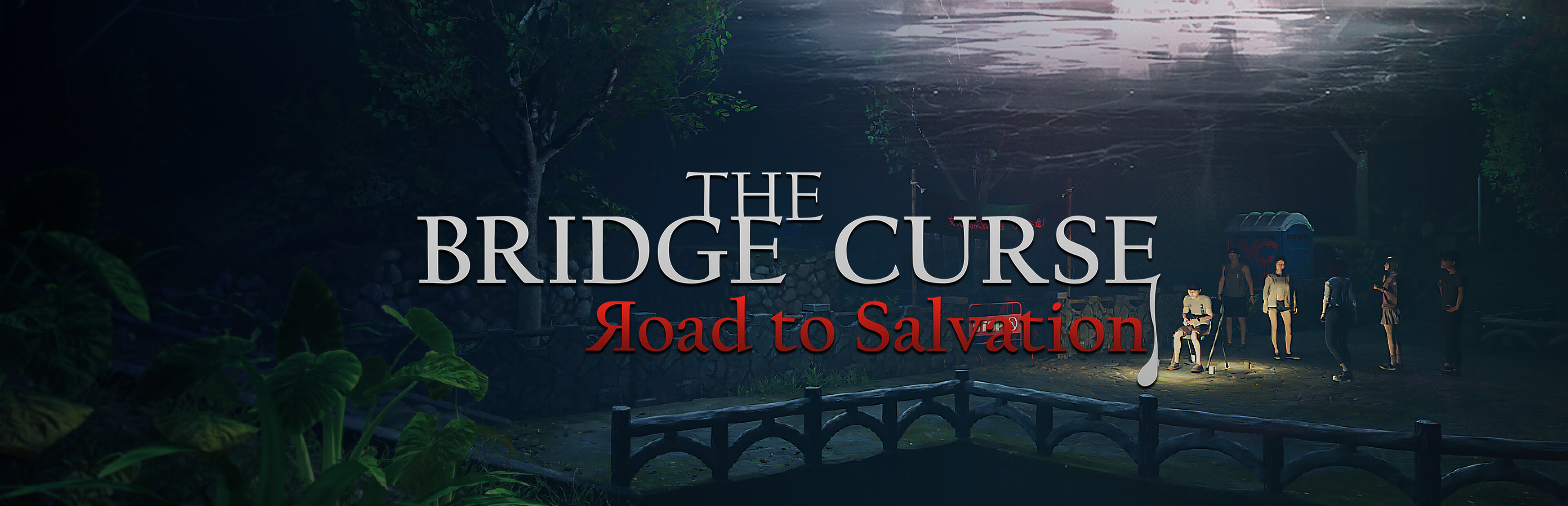 Official Steam library artwork places the Bridge Curse title over the female ghost and campus bridge.