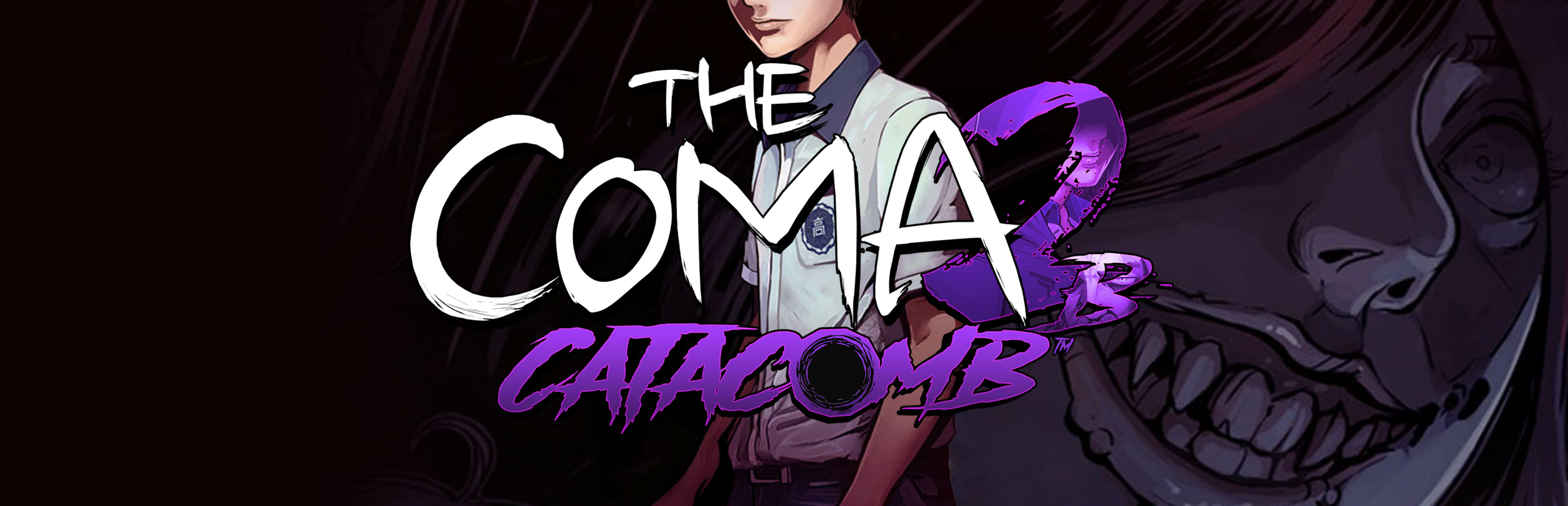 Official Steam library artwork shows Youngho and a looming face beside The Coma 2B: Catacomb title.