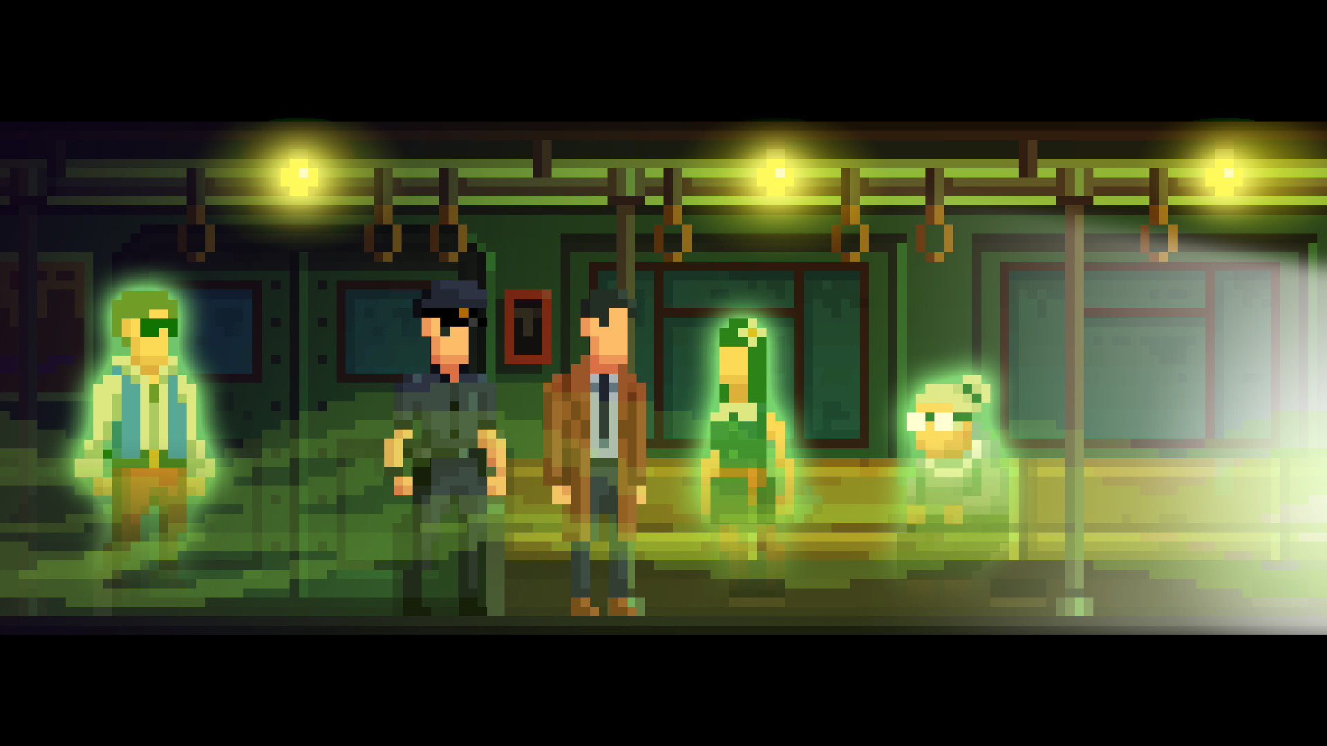 Ghostly figures appear in a carriage during a Darkside case.