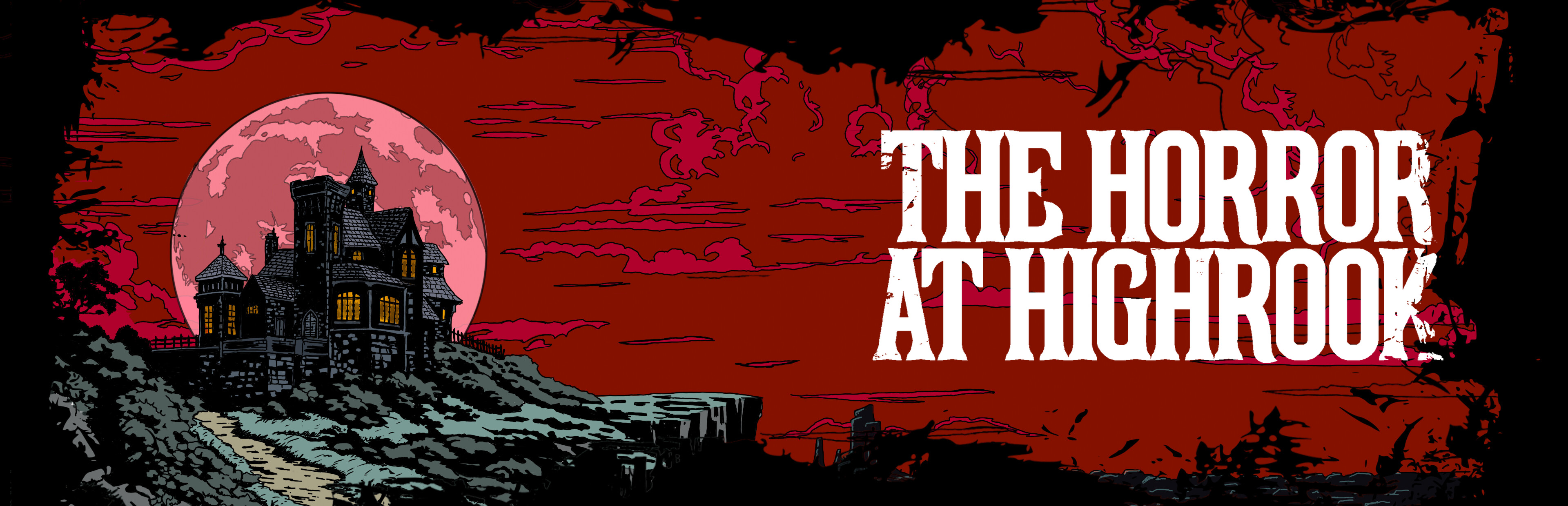 Official Steam library art shows Highrook mansion under a red moon beside the game title.