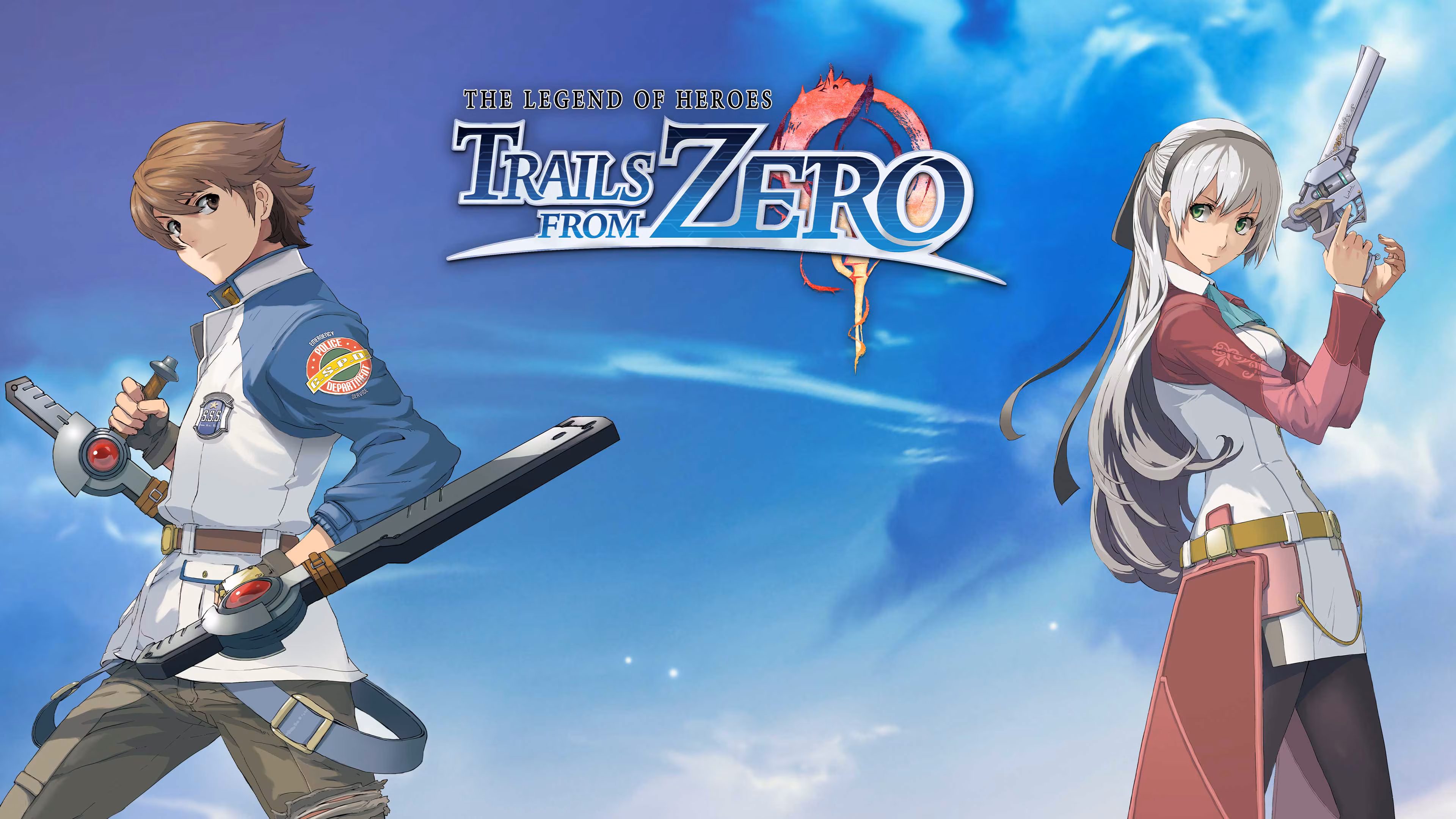 Trails from Zero title art with Lloyd and Elie.