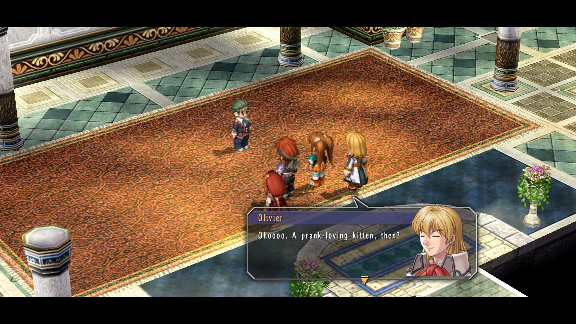 Party dialogue in Trails in the Sky Second Chapter.