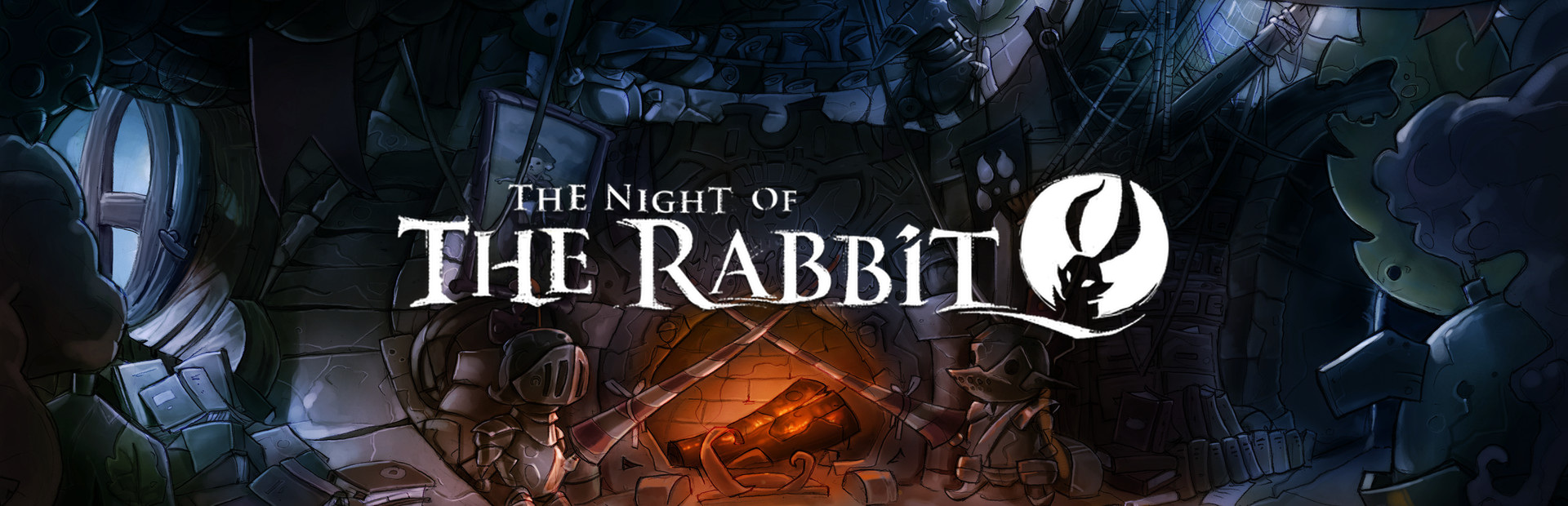 Official Steam library artwork places The Night of the Rabbit title over a dim illustrated interior.
