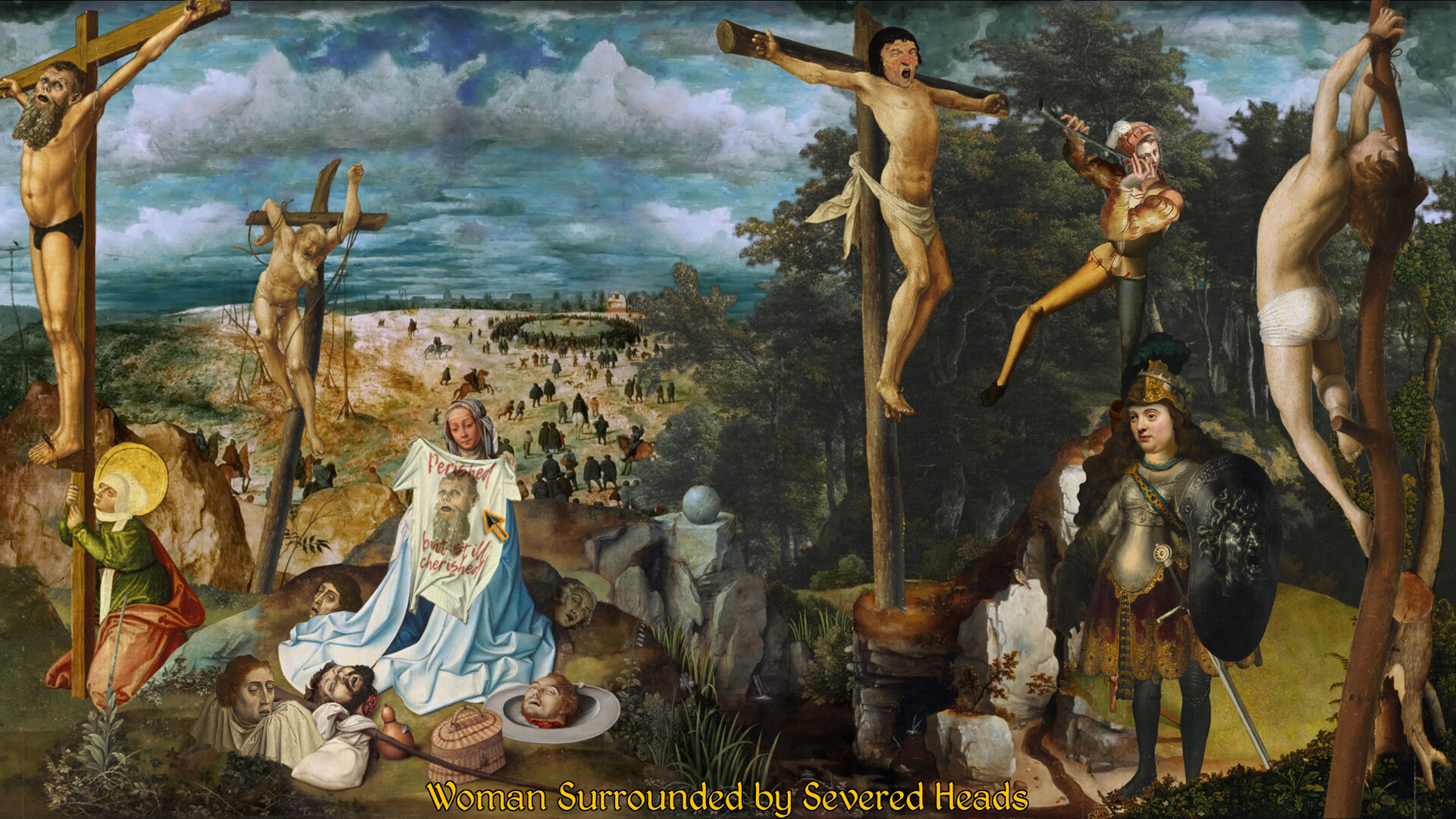 A crowded Renaissance tableau opens an inventory-based puzzle.