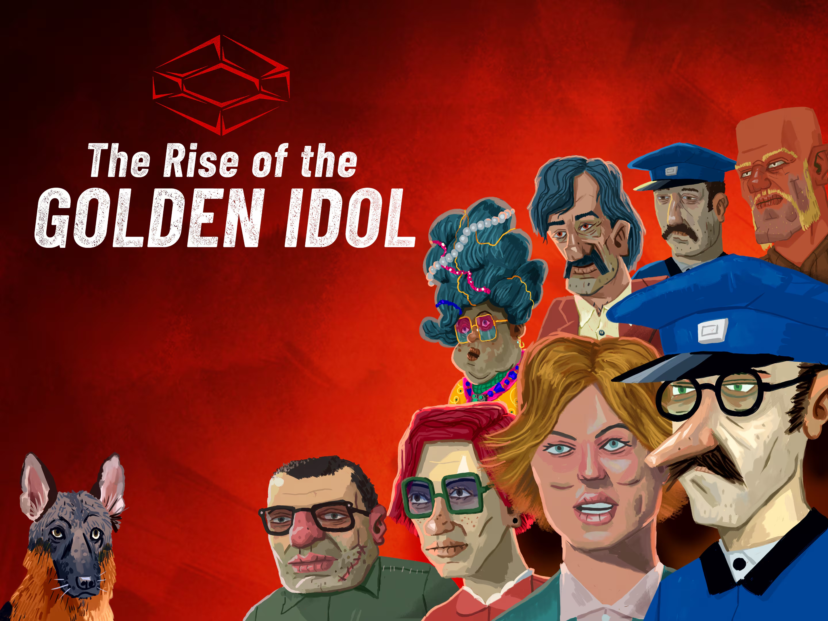 The Rise of the Golden Idol cast in official game artwork.