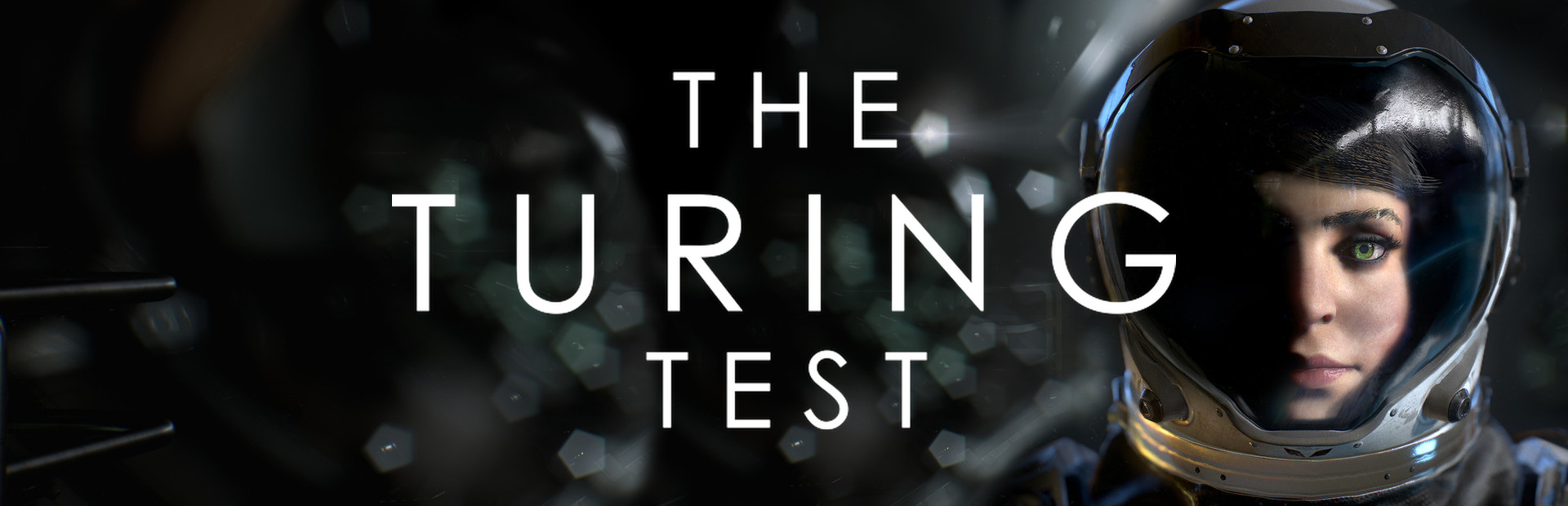 Official Steam library artwork places The Turing Test title beside Ava in a spacesuit.