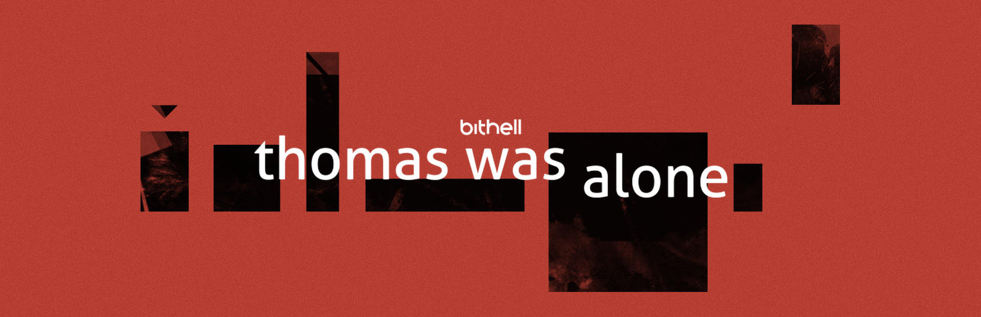 Official Steam library artwork shows the Thomas Was Alone title amid black geometric shapes on red.