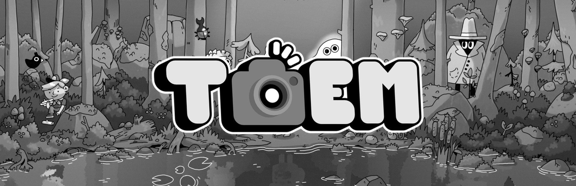Official Steam library artwork places the TOEM title over a monochrome woodland scene.