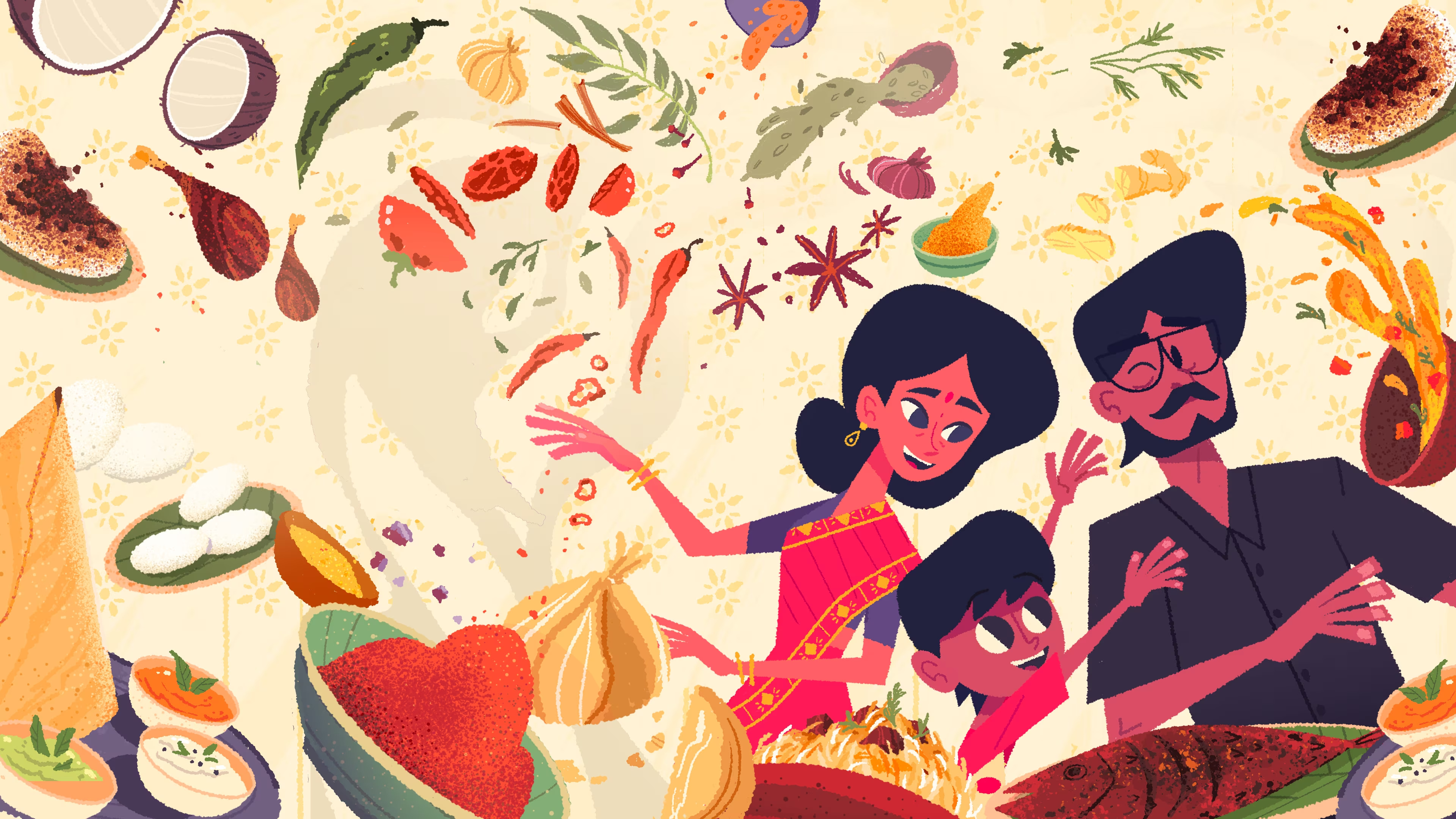 Venba, Paavalan and Kavin appear among colourful ingredients in official game artwork.
