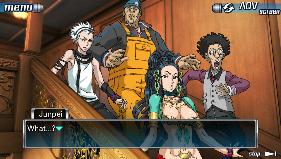 Junpei and fellow captives react aboard the ship in 999.