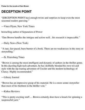 Cover of Deception Point by Dan Brown