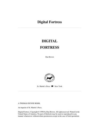 Cover of Digital Fortress by Dan Brown