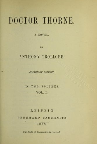Cover of Doctor Thorne by Anthony Trollope