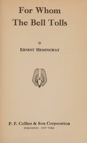 Cover of For Whom the Bell Tolls by Ernest Hemingway