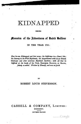 Cover of Kidnapped by Robert Louis Stevenson